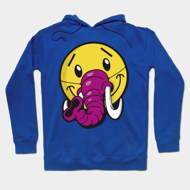 Elephant Smiley Hoodie by slice_of_pizzo